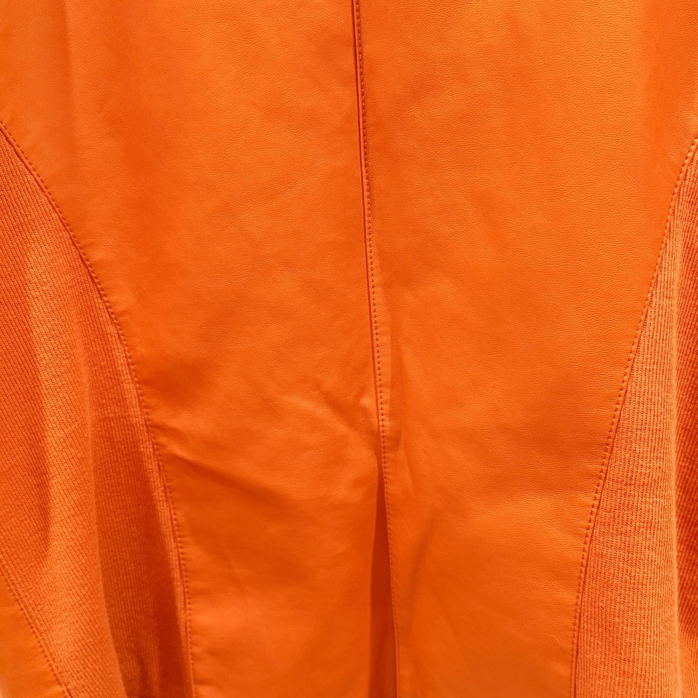 Marc New York Faux Orange Leather Moto Jacket - NWOT. - Picture 4 of 12